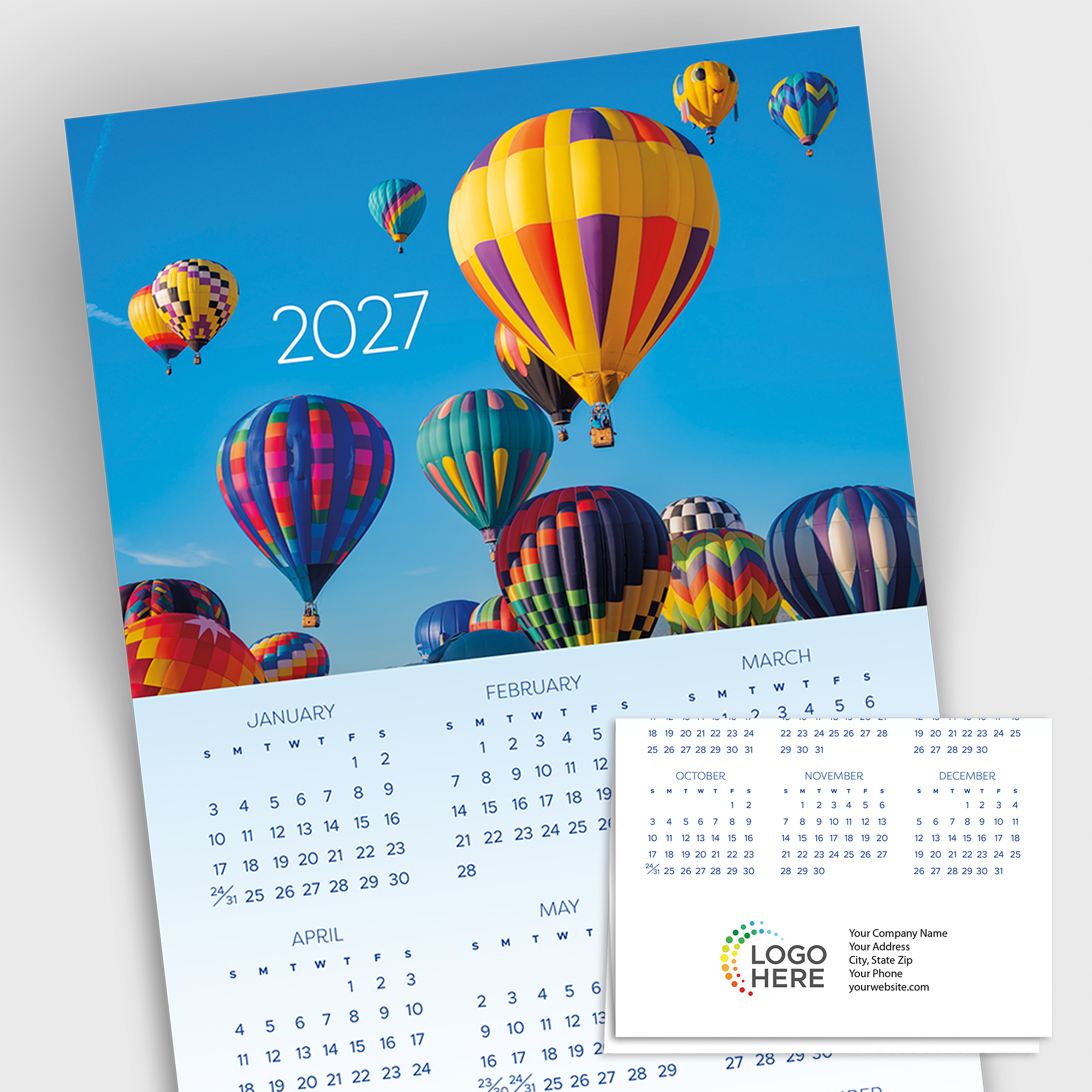 Balloon Adventure Calendar Card C3483U-AA